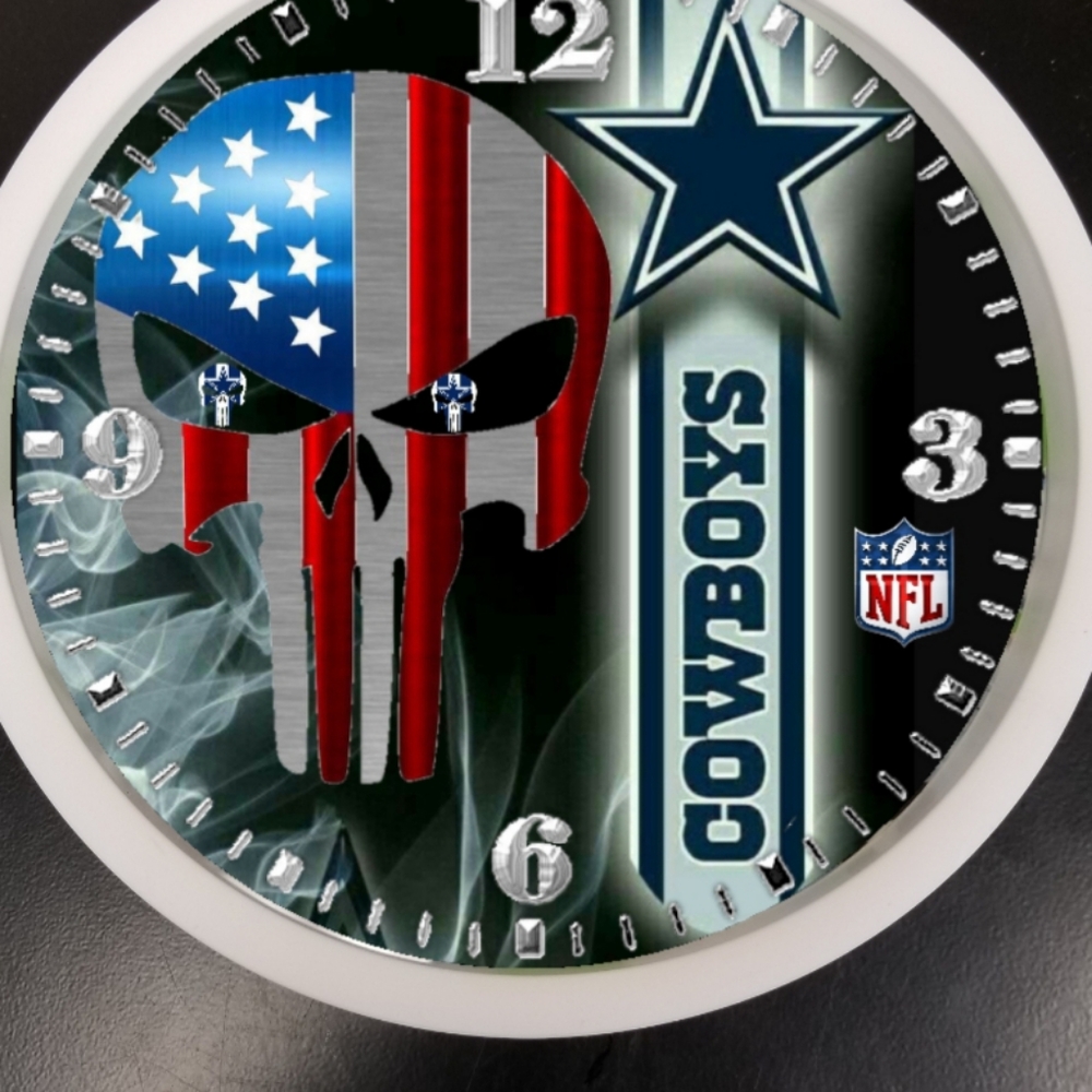 Punisher cowboys led lights clock